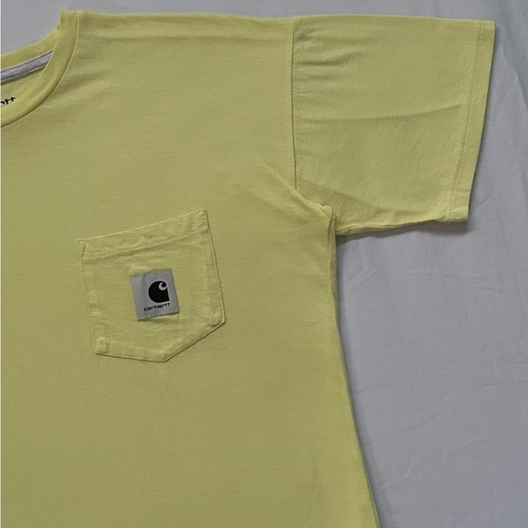 Carhartt WIP Women’s Yellow Pocket T-Shirt - Picture 5 of 9